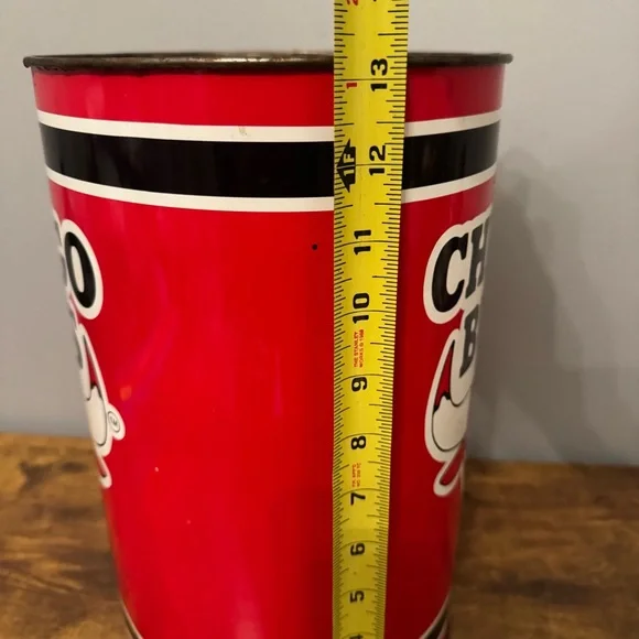 Vintage 1991 Chicago Bulls NBA Metal Trash Can Jordan Era P&K Products - Picture 7 of 9